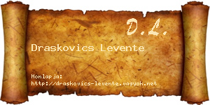 Draskovics Levente névjegykártya